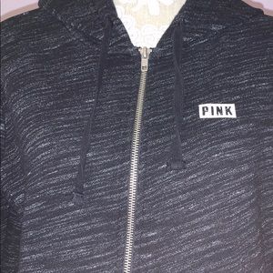 PINK Victoria’s Secret M hoodie grey w white